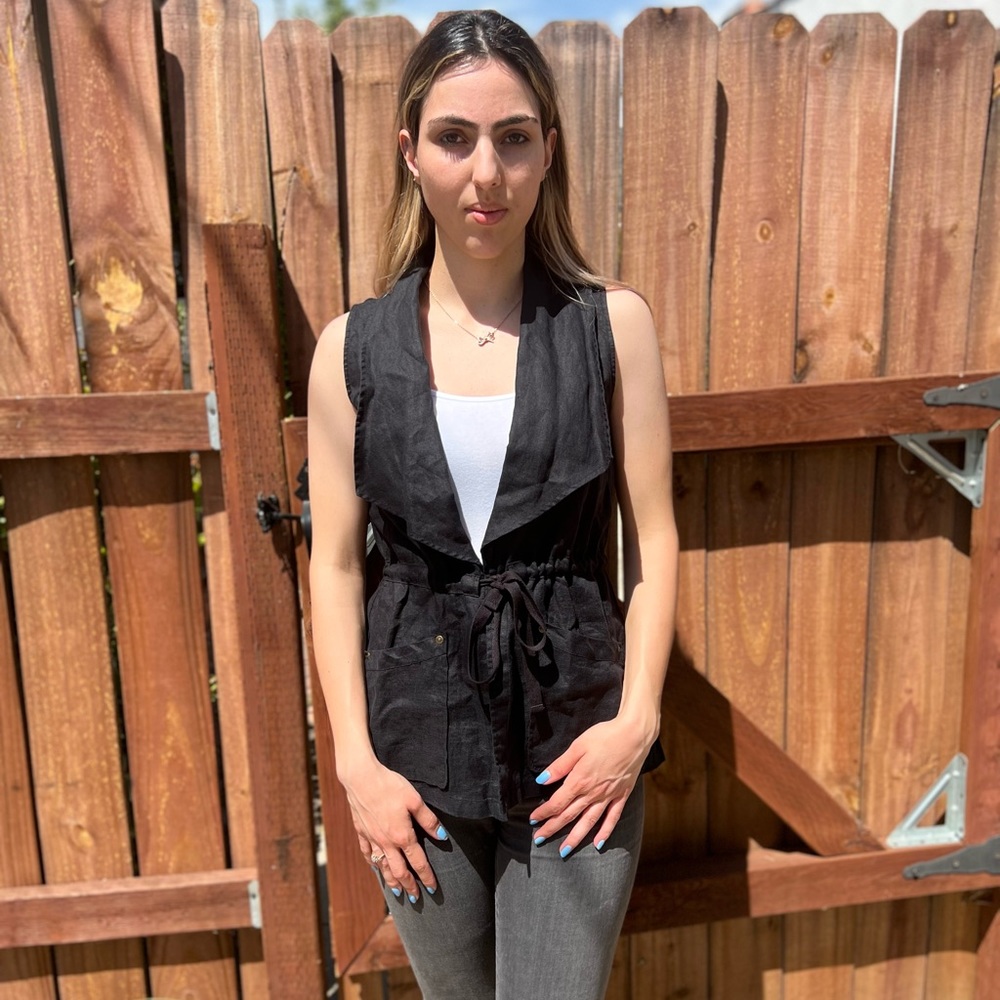 Guess Black Vest Blouse